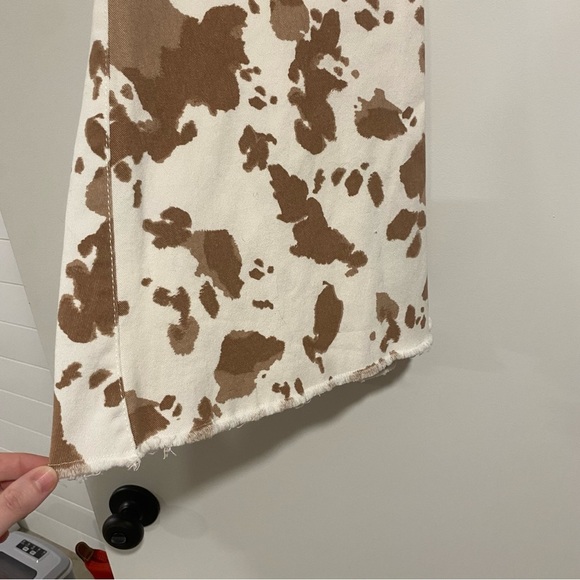 EUC Altar'd State Cow Print Flare Pants, L - Picture 3 of 8